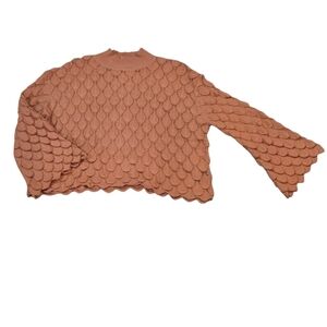 SHEIN Women's Sweater Curve Plus Size With 3D Textured Floral Pattern Size 0XL